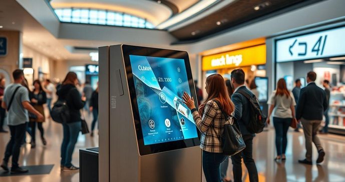 Totem interativo touch screen transforma a experi&ecirc;ncia do usu&aacute;rio em ambientes comerciais