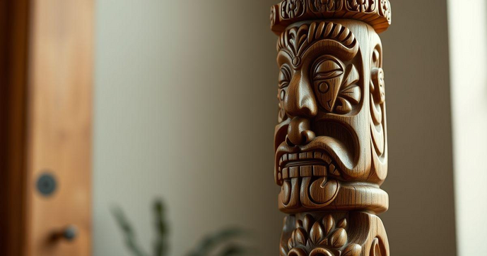 Totem madeira: como escolher o ideal para sua decora&ccedil;&atilde;o